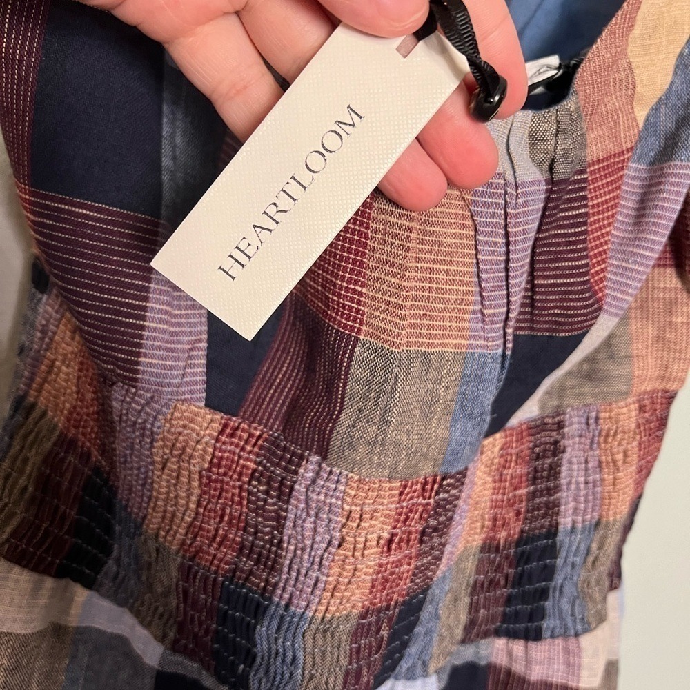 NWT Heartloom checkered mini dress plaid cottagecore prairie - Picture 3 of 6
